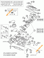 CULASSE ARRIERE pour KTM 990 ADVENTURE ORANGE ABS de 2007