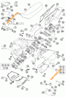 RESERVOIR / SELLE pour KTM 990 ADVENTURE ORANGE ABS de 2007