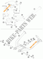 BEQUILLE LATERALE / CENTRALE pour KTM 990 ADVENTURE ORANGE ABS de 2007