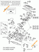 CULASSE ARRIERE pour KTM 990 ADVENTURE ORANGE ABS de 2006