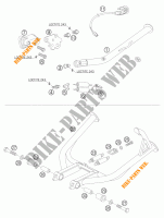 BEQUILLE LATERALE / CENTRALE pour KTM 950 ADVENTURE S de 2005