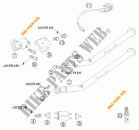 BEQUILLE LATERALE / CENTRALE pour KTM 950 ADVENTURE S ORANGE de 2003
