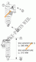 AMORTISSEUR pour KTM 950 ADVENTURE ORANGE de 2005