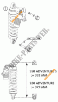 AMORTISSEUR pour KTM 950 ADVENTURE ORANGE LOW de 2004