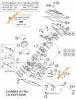 CULASSE ARRIERE pour KTM 950 ADVENTURE ORANGE LOW de 2004