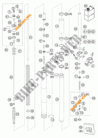 FOURCHE (PIECES) pour KTM 950 ADVENTURE ORANGE LOW de 2004