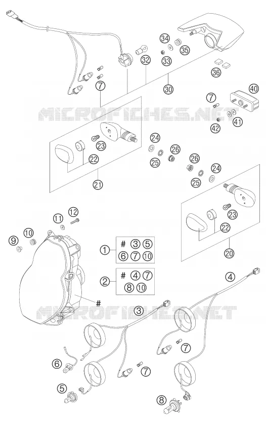 CONTACTEUR A CLE KTM MOTO 950 2004 ADVENTURE  950 ADVENTURE BLACK LOW