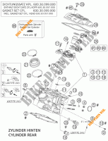 CULASSE ARRIERE pour KTM 950 ADVENTURE ORANGE LOW de 2004