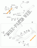 BEQUILLE LATERALE / CENTRALE pour KTM 950 ADVENTURE ORANGE LOW de 2004