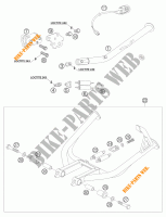 BEQUILLE LATERALE / CENTRALE pour KTM 950 ADVENTURE SILVER LOW de 2004