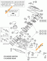 CULASSE ARRIERE pour KTM 950 ADVENTURE SILVER LOW de 2004