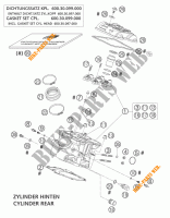 CULASSE ARRIERE pour KTM 950 ADVENTURE SILVER de 2004