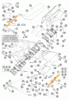 RESERVOIR / SELLE pour KTM 950 ADVENTURE SILVER de 2003