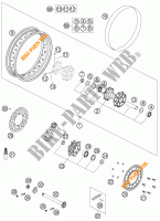 ROUE ARRIERE pour KTM 950 ADVENTURE ORANGE LOW de 2003