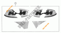 AUTOCOLLANTS pour KTM 640 ADVENTURE R de 2002