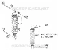 AMORTISSEUR pour KTM 640 ADVENTURE de 2005