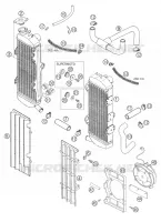 CIRCUIT DE REFROIDISSEMENT pour KTM 640 ADVENTURE de 2005