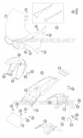 PLASTIQUES pour KTM 640 ADVENTURE de 2005