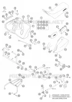 RESERVOIR / SELLE pour KTM 640 ADVENTURE de 2005