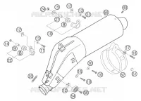 SILENCIEUX D'ECHAPPEMENT pour KTM 640 ADVENTURE de 2005
