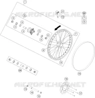 ROUE AVANT pour KTM FREERIDE E-SM de 2016