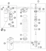 AMORTISSEUR (PIECES) pour KTM 990 SUPERMOTO T WHITE ABS de 2012