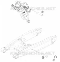 AMORTISSEUR pour KTM 990 SUPERMOTO T WHITE ABS de 2012