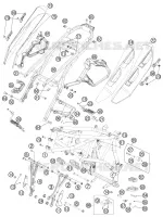 CADRE pour KTM 990 SUPERMOTO T WHITE ABS de 2012