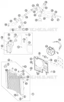 CIRCUIT DE REFROIDISSEMENT pour KTM 990 SUPERMOTO T WHITE ABS de 2012