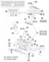 CULASSE ARRIERE pour KTM 990 SUPERMOTO T WHITE ABS de 2012