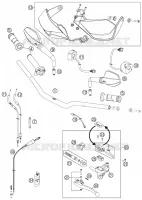 GUIDON / COMMANDES pour KTM 990 SUPERMOTO T WHITE ABS de 2012