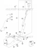 MAITRE CYLINDRE DE FREIN ARRIERE pour KTM 990 SUPERMOTO T WHITE ABS de 2012