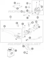 MAITRE CYLINDRE DE FREIN AVANT pour KTM 990 SUPERMOTO T WHITE ABS de 2012
