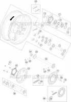 ROUE ARRIERE pour KTM 990 SUPERMOTO T WHITE ABS de 2012