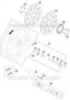 ROUE AVANT pour KTM 990 SUPERMOTO T WHITE ABS de 2012