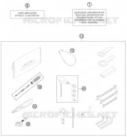TROUSSE A OUTILS / MANUELS / OPTIONS pour KTM 990 SUPERMOTO T WHITE ABS de 2012