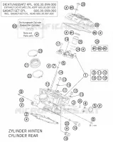 CULASSE ARRIERE pour KTM 990 SUPERMOTO T ORANGE ABS de 2012