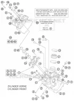 CULASSE AVANT pour KTM 990 SUPERMOTO T ORANGE ABS de 2012
