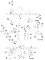 ECHAPPEMENT pour KTM 990 SUPERMOTO T ORANGE ABS de 2012