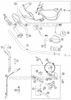 GUIDON / COMMANDES pour KTM 990 SUPERMOTO T ORANGE ABS de 2012