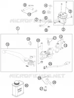MAITRE CYLINDRE DE FREIN AVANT pour KTM 990 SUPERMOTO T ORANGE ABS de 2012