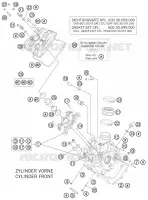 CULASSE AVANT pour KTM 990 SUPERMOTO T BLACK ABS de 2012