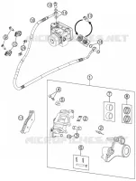 ETRIER DE FREIN AR pour KTM 990 SUPERMOTO T BLACK ABS de 2012
