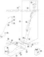 MAITRE CYLINDRE DE FREIN ARRIERE pour KTM 990 SUPERMOTO T BLACK ABS de 2012