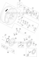 ROUE ARRIERE pour KTM 990 SUPERMOTO T BLACK ABS de 2012