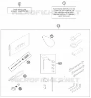 TROUSSE A OUTILS / MANUELS / OPTIONS pour KTM 990 SUPERMOTO T BLACK ABS de 2012