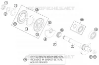 ARBRE D'EQUILIBRAGE pour KTM 990 SUPERMOTO T BLACK ABS de 2011