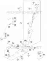 MAITRE CYLINDRE DE FREIN ARRIERE pour KTM 990 SUPERMOTO T BLACK ABS de 2011