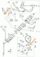 GUIDON / COMMANDES pour KTM 990 SUPERMOTO T ORANGE de 2010