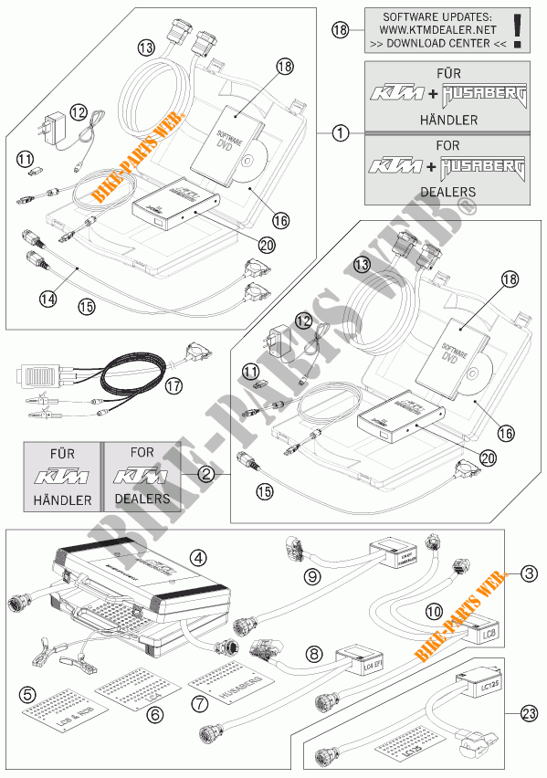 OUTIL DE DIAGNOSTIC pour KTM 990 SUPERMOTO T ORANGE de 2010